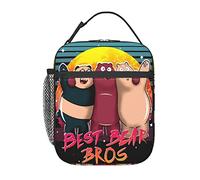 AFBQOPL Bolsas de almuerzo We Bare Anime Bears, bolsa de almuerzo aislada, reutilizable, portátil, para exteriores, oficina, picnic, 10 x 4 x 8 pulgadas
