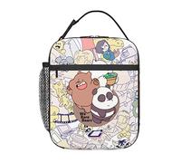AFBQOPL Bolsas de almuerzo We Bare Anime Bears, bolsa de almuerzo aislada, reutilizable, portátil, para exteriores, oficina, picnic, 10 x 4 x 8 pulgadas