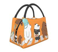 AFBQOPL Bolsas de almuerzo We Bare Anime Bears, bolsa de almuerzo aislada, reutilizable, portátil, para exteriores, oficina, picnic, 11 x 6.5 x 7 pulgadas
