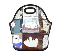 AFBQOPL Bolsas de almuerzo We Bare Anime Bears, bolsa de almuerzo aislada, reutilizable, portátil, para exteriores, oficina, picnic, 11 x 11.4 x 5.5 pulgadas