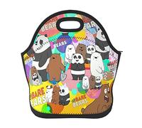 AFBQOPL Bolsas de almuerzo We Bare Anime Bears, bolsa de almuerzo aislada, reutilizable, portátil, para exteriores, oficina, picnic, 11 x 11.4 x 5.5 pulgadas