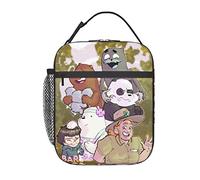 AFBQOPL Bolsas de almuerzo We Bare Anime Bears, bolsa de almuerzo aislada, reutilizable, portátil, para exteriores, oficina, picnic, 10 x 4 x 8 pulgadas