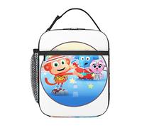 AFBQOPL Chico Anime Bon Bon - Lonchera térmica reutilizable portátil para exteriores, oficina, picnic, 25,4 x 10,2 x 20,3 cm