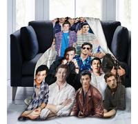 AFBQOPL Manta Miles Teller suave y cómoda manta de forro polar de lana para sofá, oficina, coche, camping, yoga, viajes, decoración del hogar, manta de playa de felpa, regalo de 60 x 50 pulgadas