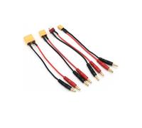 AFCAHEH Cable de Carga de 20 cm XT30 XT60 XT90 con Conector T a Conector Banana de 4,0 mm, Cable de Silicona de 14 AWG for batería Lipo.(4.0 to XT90)