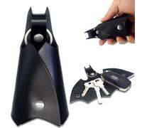 AFCJLTO 1PCS Llavero Batman, funda para llaves de piel sintética de Batman,llavero de murciélago, Llavero Moto y Llavero Coche, organizador de llaves, Regalo Hombre y Mujer