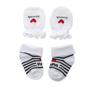AFCJLTO 2 pares Calcetines Antideslizantes Bebe de 0-6 meses, calcetines bebe de algodón antideslizantes, LOVE MAMA and PAPA, Regalos Para Recién Nacidos Bebés Niña Niño,para nacimiento niño niña