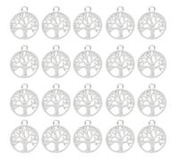 AFCJLTO Colgante Árbol de la Vida: Set de 20 piezas con dijes antiguos estilo conector de arbol, para crear collares de artesanía, para regalos y decoraciones de comunión, bautizo, Navidad y bodas