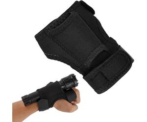 AFCJLTO Linterna de buceo,20-25 mm,guante manos libres, soporte de luz de buceo con cinta mágica, soporte universal ajustable para Caza Buceo Linterna de Muñeca Uso
