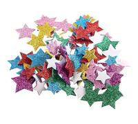 AFCJLTO Pack de 150 pegatinas de goma eva con purpurina,Pegatinas Estrella para Navidad con Purpurina Stickers,para Infantiles Scrapbooking pared Decorativas, Decoración Infantiles Regalo