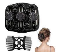 AFCJLTO Peinetas Mágicas Estirables para el Cabello - Set de 1, Doble Peineta Elástica de Moda para Mujer, Pinzas de Pelo, Peine Doble Mágico con Estilo, ¡Deslumbra con tu cabello siempre en tendencia