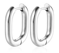 AFCJLTO Pendiente Plata Geométricos Minimalistas Mujer, Regalos Fiesta, Hipoalergénicos, Aro Gruesos, Piercing