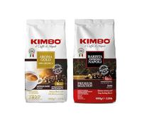 Bis Café en grano Kimbo: Aroma Gold 100% Arábica y Espresso Napoli 1 kg x 2