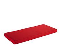 AFEBOO Cojín para banco de 2/3 plazas para interiores y exteriores, cojín para asiento de columpio, suave, lavable, antideslizante, para patio, cocina, comedor, columpio (rojo, 90 x 45 x 5 cm)