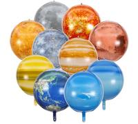 AFEION 10 globos decorativos para cumpleaños infantiles, globos de 22 pulgadas 4D planetas, planetas, sol, tierra, luna, planetas, globos para decoración de fiestas temáticas espaciales, LYT00126