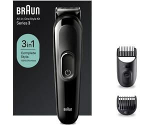 Afeitadora Braun All in One 3 en 1 Style Kit Series 3/ con batería/ 2 Accesorios