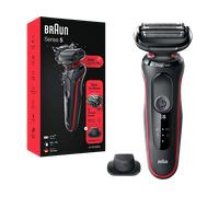 Braun Series 5 51-R1200S afeitadora Máquina de afeitar de láminas Recortadora Negro, Rojo