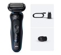 Afeitadora Braun Series 5 52-B1000s 3 Láminas SkinFlex Modo Turbo Batería 50 min Negro Azul