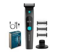 Cecotec Rasuradora Facial PrecisionCare OneShave Screen. Cuchillas de Acero Inoxidable, 3 Peines (1/3/5 mm), Base de Almacenamiento, Autonomía de 1,5h, Resistencia IPX7, Pantalla Inteligente