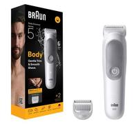 Braun Cortacésped para el cuerpo Series 5, + 2 herramientas de afeitado, corte y afeitado, impermeable, BG5500, gris