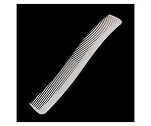 Afeitadora curva profesional de 3 piezas, cortadora de pelo, peine de corte, peluquero, salón antiestático con parte superior plana(White)