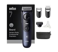 Braun Barbero Trimmer Series 7, Cortapelos eléctrico para hombre con 6 accesorios, hoja ProBlade ultraafilada, duración de batería de 120 min, afeitadora de barba inalámbrica, 40 longitudes