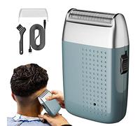 Afeitadora de barba recargable,Maquinilla de afeitar recíproca de doble cabezal - Cómoda herramienta de aseo de barba con puerto USB para salidas, viajes, hogar, escuelas, camping. Leryveo