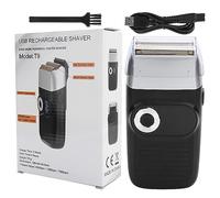 Afeitadora de láminas eléctrica USB recargable cabeza calva recortadora de barba LCD afeitadora de bigote para hombres
