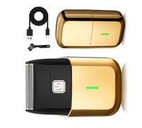 Afeitadora eléctrica con una sola y recargable por USB para un aseo sin esfuerzo en el hogar o viajes, afeitadora USB de diseño moderno para hombres.