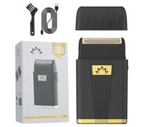 Afeitadora eléctrica de aluminio para hombres, afeitadora eléctrica profesional para hombres calvos, suministros de peluquería inalámbrica