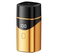 Afeitadora eléctrica de bolsillo para hombre con recarga USB, textura ABS para viajes de negocios, gimnasio, hogar y viajes