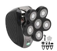 Afeitadora eléctrica de cabeza, cepillo de limpieza ergonómico para superficies lisas, 600 mAh, juego de cuidado de batería, lámpara de control de carga para uso doméstico para hombres con calvicie