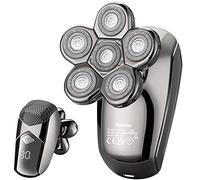 Afeitadora Eléctrica de Cabeza para Hombres Calvos,Maquinillas de Afeitar Eléctricas Wet & Dry Impermeable Afeitadoras Rotativas 6D para Cabeza y Rostro, Afeitadora para Hombres Calva con Carga tipo C