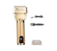 Afeitadora eléctrica de lámina para hombres, cabezal eléctrico profesional para hombres calvos, suministros de peluquero, recortadora de barba con pantalla LCD inalámbrica