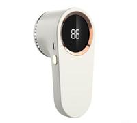 Afeitadora eléctrica de tela recargable con pantalla digital LED para ropa, muebles, suéteres, recortadora de pelusa portátil, gris (blanco alto)