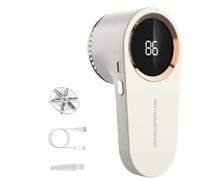 Afeitadora eléctrica de tela y quitapelusas, recargable, portátil, con pantalla LED digital, para ropa, sofá, ropa de cama, elimina pelusas, bolas de pelo, pelusas (blanco)