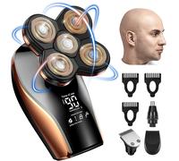 Afeitadora eléctrica para hombres, afeitadora de cabeza calva, kit de aseo multifuncional para hombres con pantalla LED