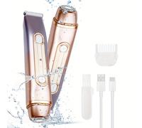 Afeitadora Eléctrica para Mujer, Recortadora de Bikini de Cabezal para Uso Húmedo y , Depiladora Corporal y Facial para Bikini, Axilas, Piernas, Brazos, Cuerpo y Cara, (Color Degradado)