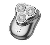 Afeitadora eléctrica pequeña para viajes, elegante, recortadora pequeña con cabezales flotantes, potente dispositivo de afeitado, textura ABS, recargable, recortadora de barba