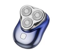 Afeitadora eléctrica pequeña recargable para hombre con 3 cabezales flotantes, multifuncional, pequeña recortadora de textura ABS para afeitado cercano, recortadora de barba recargable