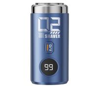 Afeitadora eléctrica portátil con carga USB para negocios, color azul | Diseño ligero de ABS, afeitado suave, batería recargable para hombres en movimiento y uso diario