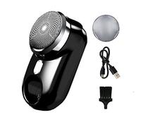 Afeitadora eléctrica portátil Mini Shave,Afeitadora para Hombres en Seco y Húmedo,Afeitadora de Bolsillo Portátil, Mini Afeitadora Eléctrica USB Recargable para Hogar, Coche, Viajes(negro)