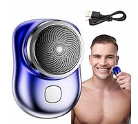 Afeitadora eléctrica portátil Mini-Shave, maquinilla de afeitar eléctrica para hombres, afeitadora portátil de bolsillo, afeitadora recargable por USB, uso fácil con un solo botón adecuado para viajes