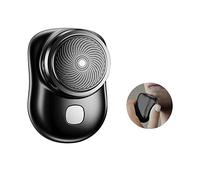 Afeitadora eléctrica portátil Mini Shave, Mini Afeitadora EléCtrica para Hombres, Afeitadora de Bolsillo Portátil, Práctica Afeitadora Eléctrica Recargable por USB, Adecuado para el Hogar (Negro)