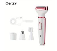 Afeitadora Eléctrica Recargable 4 en 1 para Mujer - Cara, Nariz, Piernas, Axilas, Recortadora de Bikini - Uso en Húmedo y , Kit de Indoloro - Portátil y Recargable, Regalo para