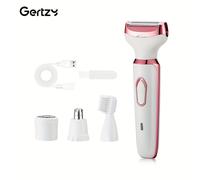 Afeitadora Eléctrica Recargable 4 en 1 para Mujer - Cara, Nariz, Piernas, Axilas, Recortadora de Bikini - Uso en Húmedo y , Kit de Indoloro - Portátil y Recargable, Regalo para