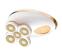 Afeitadora eléctrica recargable para mujer con piezas de corte suaves y cabezal para un aseo suave y cómodo, recortadora de pelo portátil para mujer con función de secado húmedo y cabezales