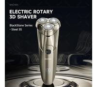 Afeitadora Eléctrica Rotativa 3D ENCHEN Steel 3S, Color Oro Rosa, 1400mAh, con Recortador de Precisión Extraíble, Bloqueo de Viaje, Pantalla Digital Steel 3S