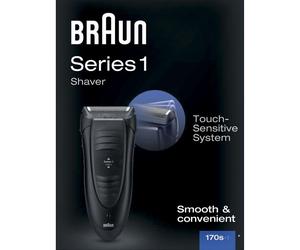Afeitadora Facial Braun Series 1 -170 Corriente alterna Seco y Mojado Recortador Precisión Fácil Limpieza
