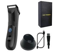 Afeitadora íntima eléctrica para hombres, recortadora de pelo íntimo para zona de ingle y vello púbico húmedo/seco